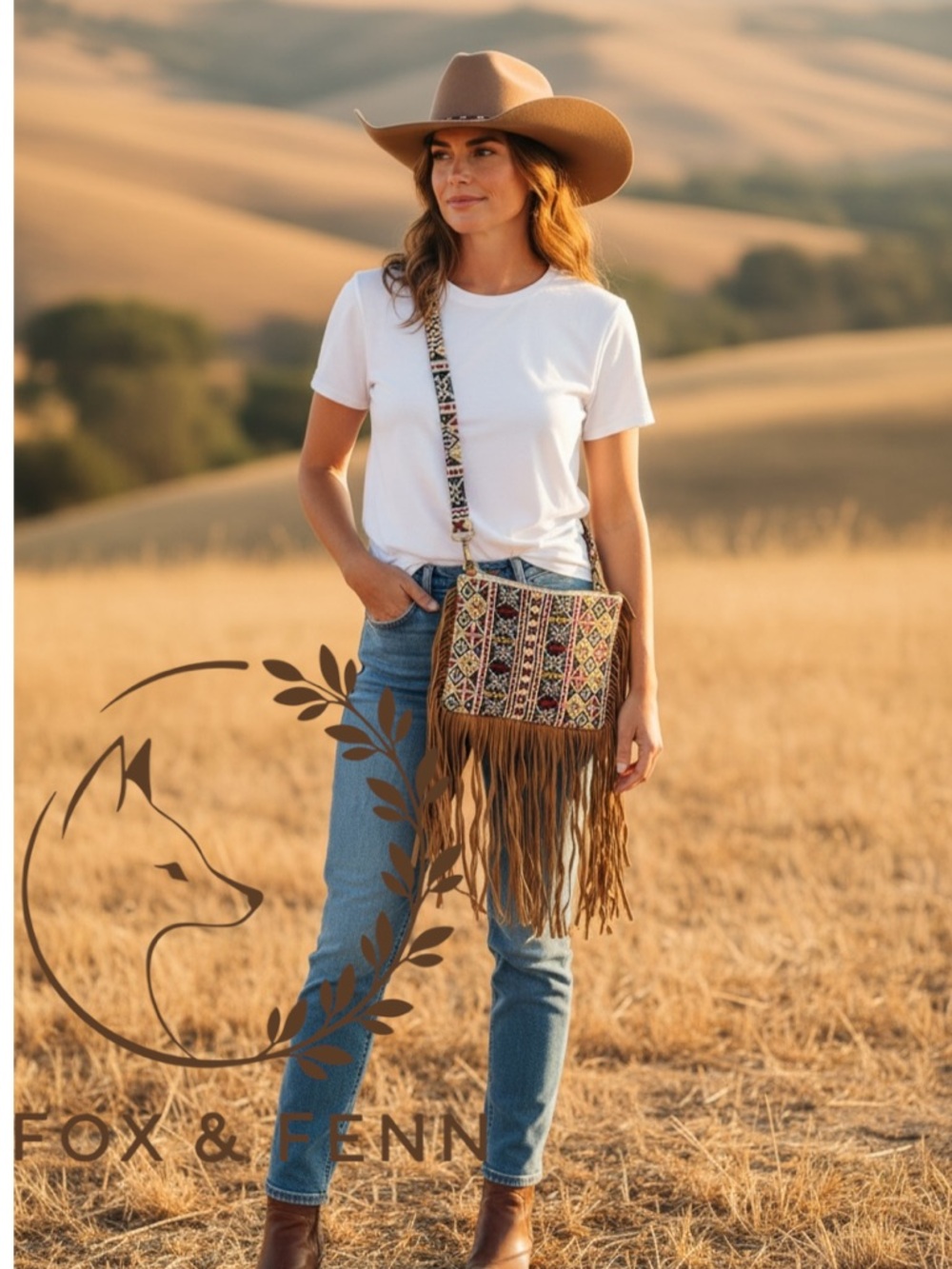 NWT RAJ LA Fringe Crossbody – Boho‎ Tapestry Vegan Leather Bag
